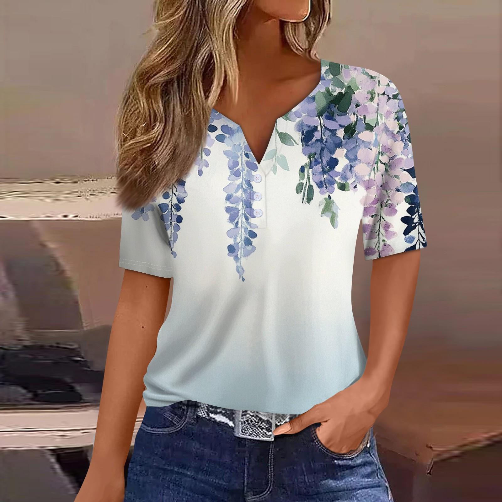 

Женская повседневная футболка с v-образным вырезом и короткими рукавами, декоративная футболка на пуговицах, топ XL белый