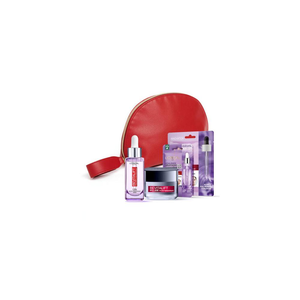 L'Oréal Paris Revitalift Filler Gift Set - Serum + Cream + 2 Tissue Masks -