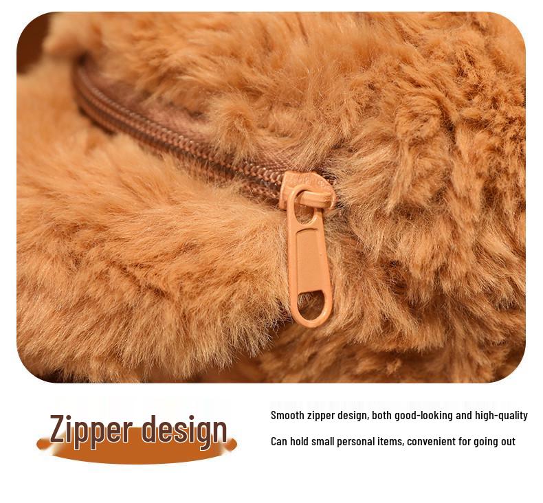 Little Bear Plush Toy Backpack & Crossbody Bag for Girls