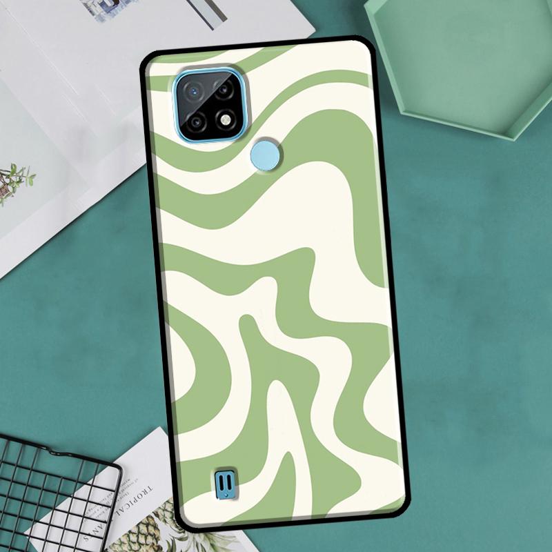 Matcha Sage Green Love Heart For OnePlus 10 Pro 9 Pro 8T 9R Nord2 Case For Realme 9 8 Pro 8i 9i C35 GT Neo 2 3 Master