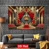 2D Palace King Crown Backdrop Red Curtain Gold Column Royal Photography Background