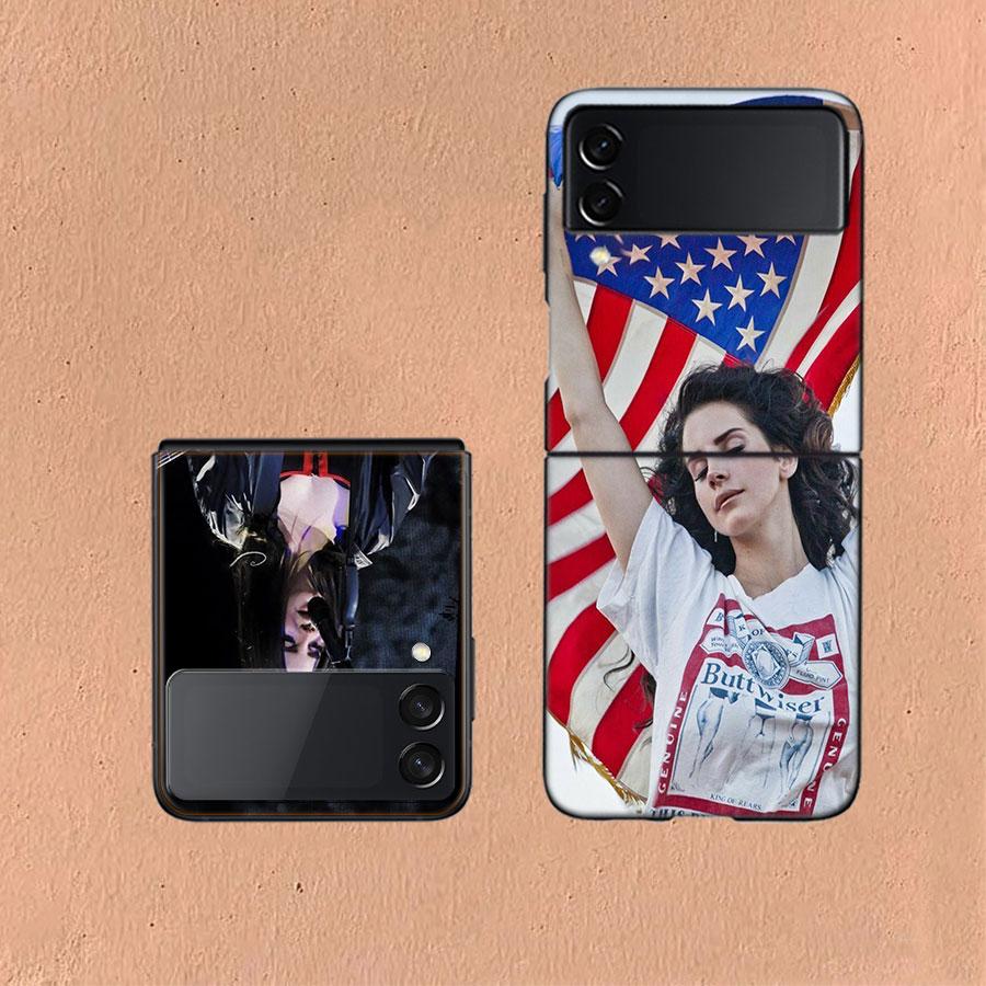Singer Lana D-Del Rey Phone Case For Samsung Z Flip 6 7 5G Galaxy Z Flip 5 4 3 5G Cases Shockproof Hard Cover TPU