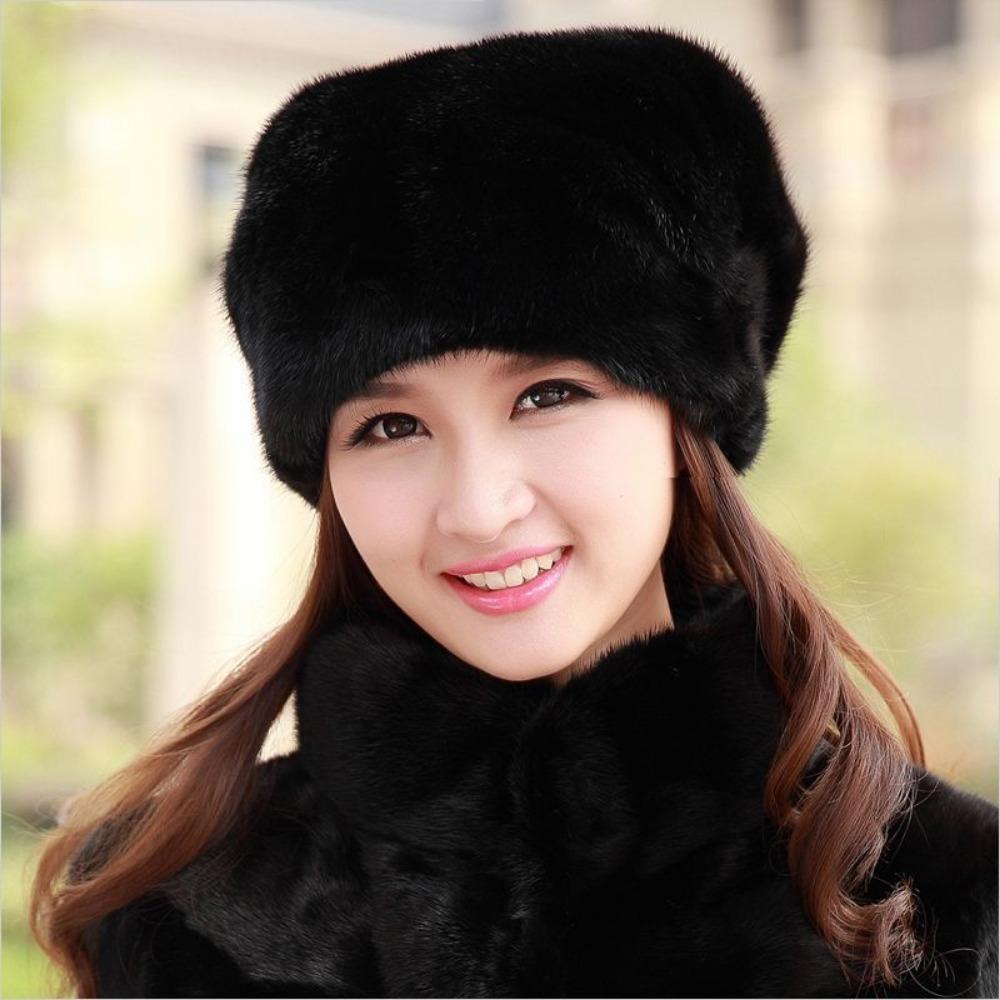 Imitation Mink Ear Protection New Autumn and Winter Warm Mink Hair Hat Women's Whole Mink Women's Top Hat Fur Hat