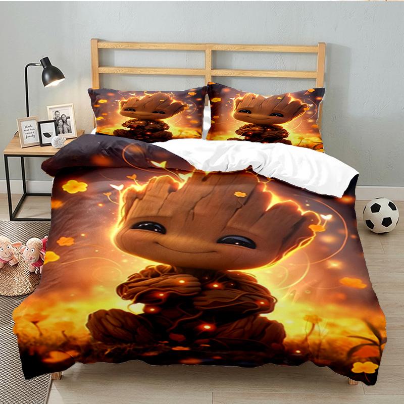 Gr-oot Valentine's Day 3PCS Bedding set,Ideal for 1pc Duvet Cover And 2pcs Pillowcases Perfect for Fan gift,Ideal for Bedroom, Dormitory