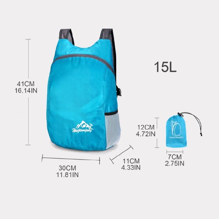 15L Ultralehký Skládací Cestovní Kempingový Turistický Outdoorový Sportovní Batoh