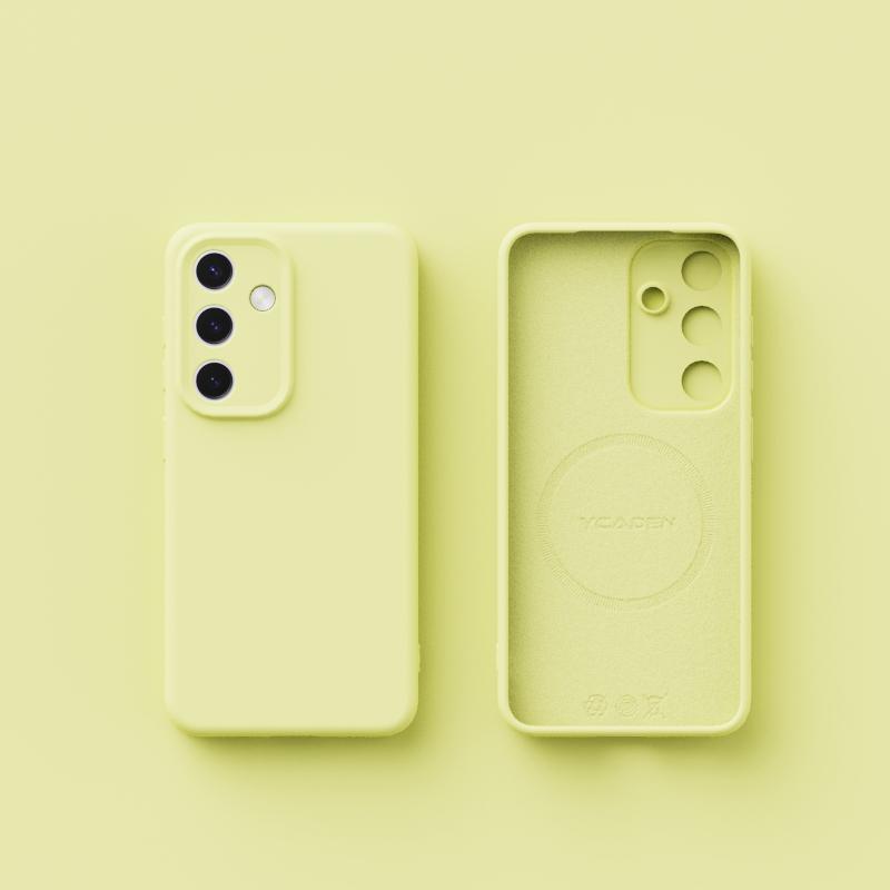 For Samsung S25 S24 Ultra S23 Plus S22 Case Liquid Silicone Matte Soft Lens Protection Slim Shockproof Wireless Charge Magnetic Back Cover