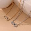 Qiong Yao 18K Gold Plated Zirconium Clavicle Necklace – Stylish 8-Shaped Design