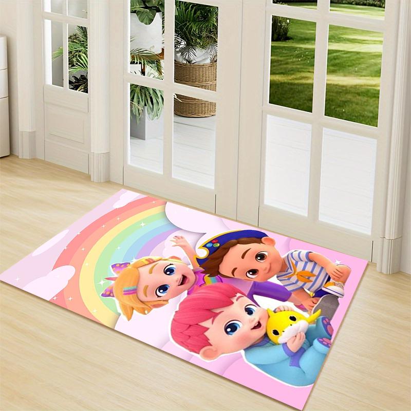 1 ks Kobercový kobereček Baby Shark Family Adventure Přizpůsobitelný Měkký Omyvatelný Protiskluzový Domácí Obývací Pokoj Podložky pod Pohovku Personalizovaný Kobereček 0917306