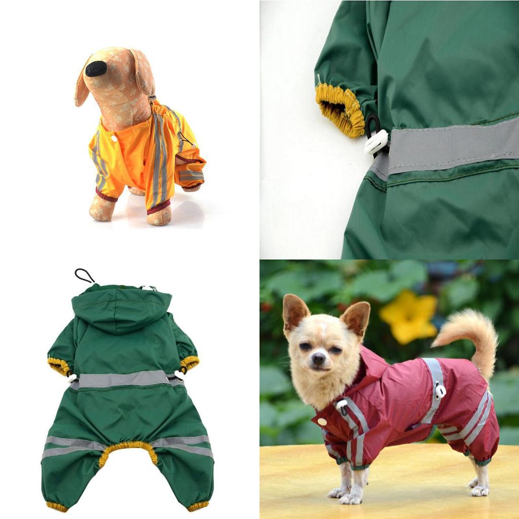 Pet Raincoat For Dogs With Reflective Trim Perfect For Small Breeds Spring Summer Wear