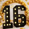 With Yellow Light Black 3FT 91.5cm Marquee Numbers – Fits Birthdays, Anniversaries, Back-to-School & Retirements – Adorn with Balloons/Flowers