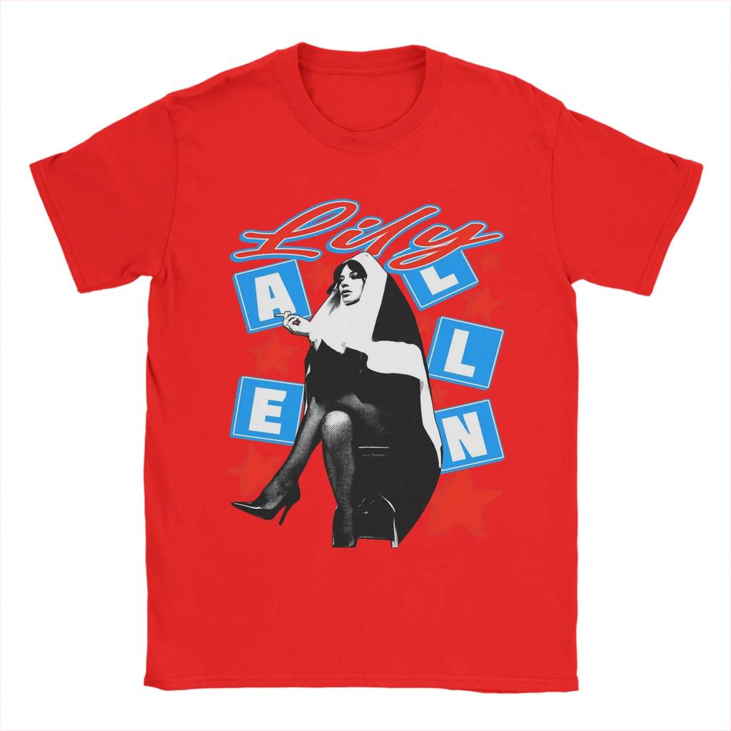 Men Women Singer Lily Allen T Shirt Pure Cotton Tops Humorous Short Sleeve Crew Neck Tee Shirt T-Shirt