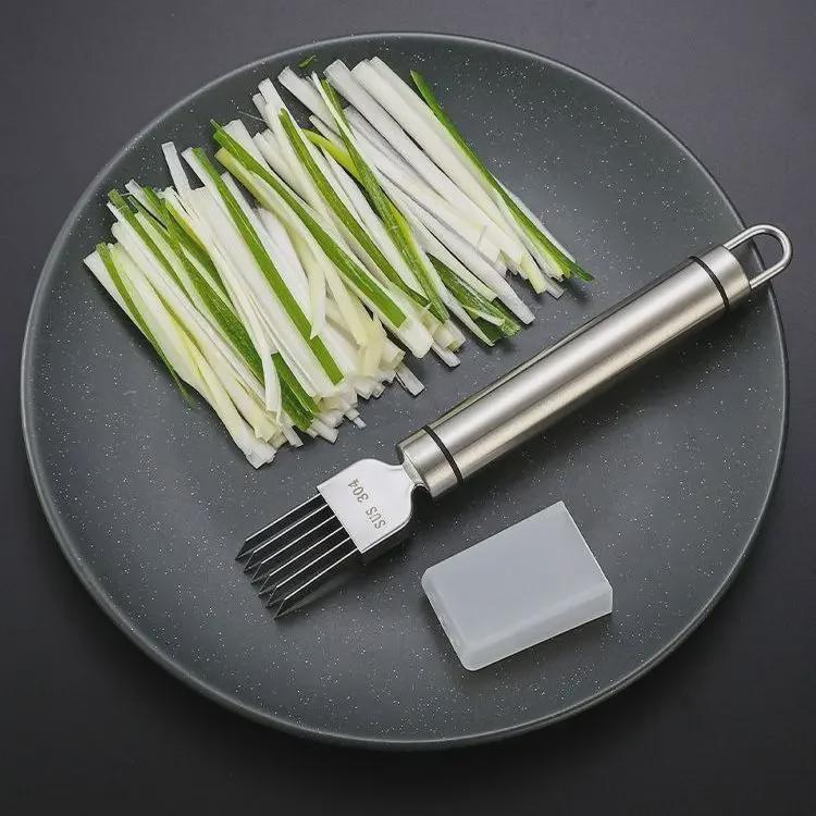 Stainless Steel Scallion & Celery Shredder/Cutter with Multi-Blade for Garlic Sprouts