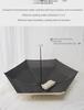 Customizable Black Glue Folding Capsule Umbrella with Flat Handle and 60% UV Protection