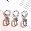 1/3Pcs Double Opening Swivel Clasp Clips Metal Spring Snap Hooks With Key Ring For Diy Keychains Craft Accessories