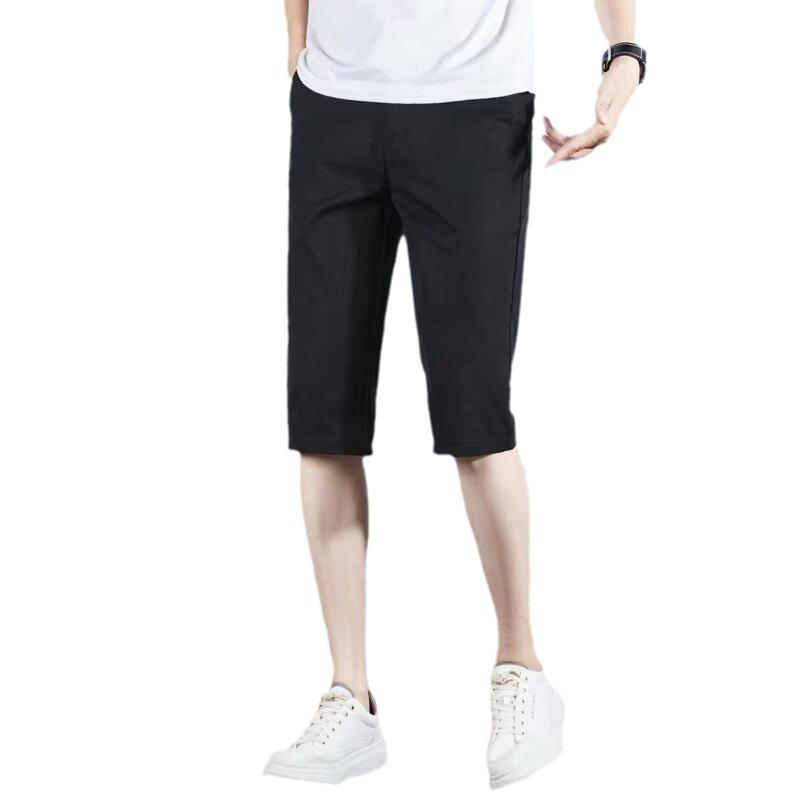 Summer New Suit Shorts Men's Fashion Casual Five-point Medium Pants Non-ironing Slim-fitting Thin Suit Shorts Men