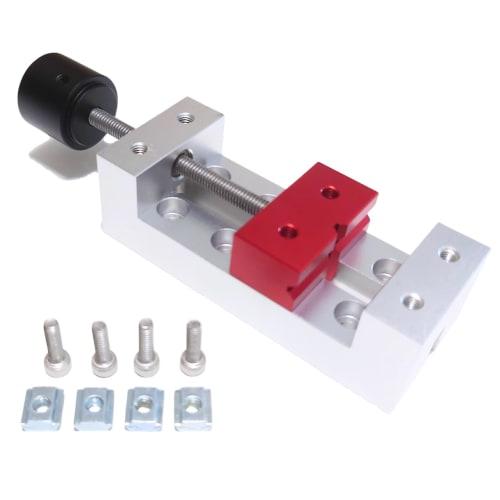 UME-STAR Tabletop Mini Vise, Aluminum, Tabletop Clamp, Tabletop Vise, Plastic Model, Small Vise, Mini Vise, Clamping Range 50mm (Flat Type)