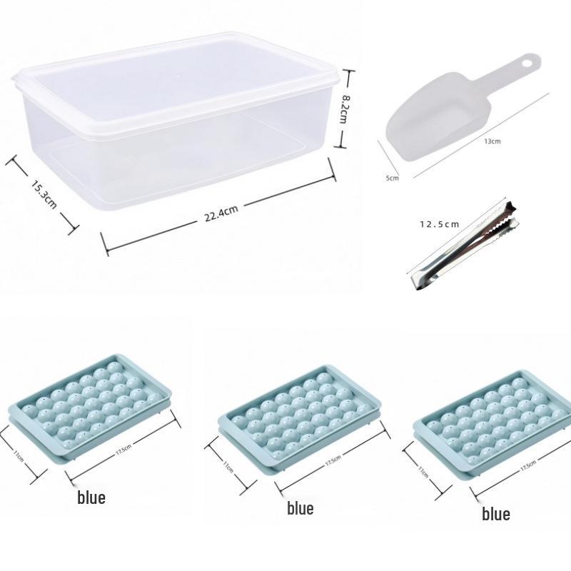 Spherical Ice Cube Tray with Lid for Ice Hockey - Makes 33 Cubes