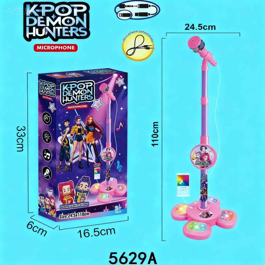 Cartoon Anime Kpop Girlgroup Musik Mikrofon Kinderspielzeug mit Lichtern Gesangsfunktion