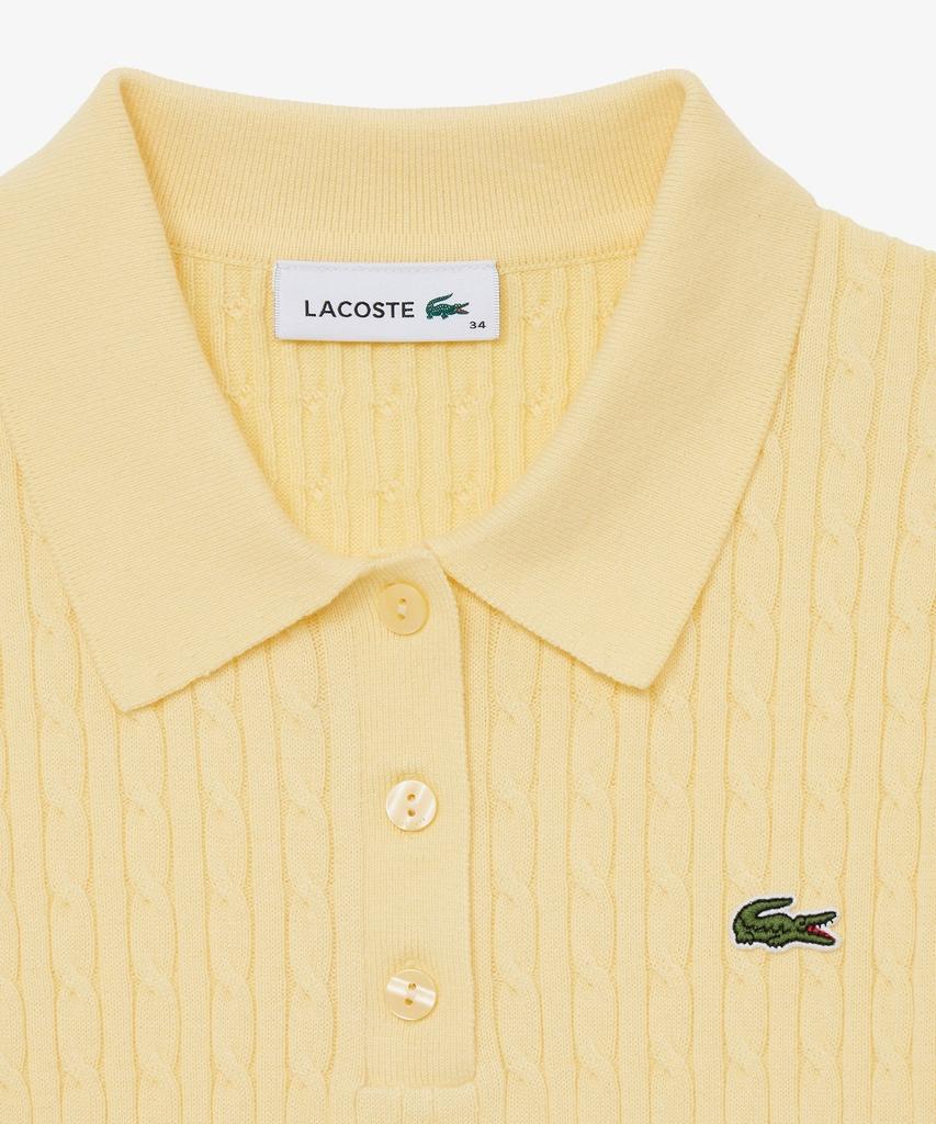 LACOSTE Women'S Cable Sweater Polo Shirt Pf607E-56G 107