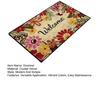 Summer Spring Doormat Floral Lemon Prints Welcome Mat Non-Slip Washable Floor Mat for Home Entrance Front Porch Indoor Outdoor Kitchen Bathroom