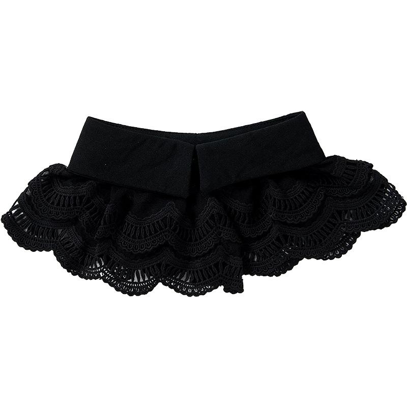 New Women Fake Collar Double Layer Ruffles False Collar Detachable Shirt Collar Lapel Blouse Top Women Clothes Accessories