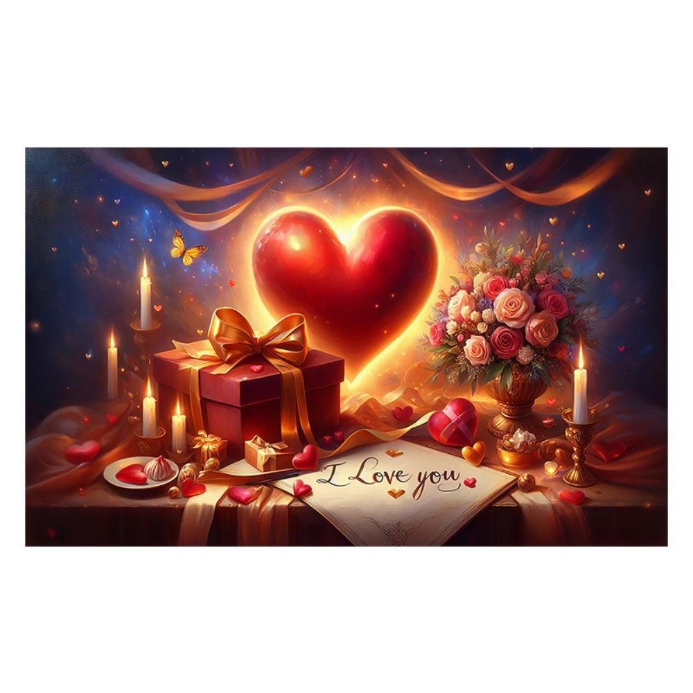 Rose Valentine's Day Photography Backdrop Gift Happy Valentine's Day Banner  Photo Studio