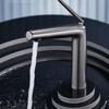 Brushed Gold All-Copper Faucet for Bathroom Sink with Hot and Cold Water
