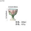 Handmade Flower Ceramic Mug Goblet Ice Cream Dessert Cup Water Cups Beverage Cups Juice Cup Wine Glass Coffee Mug Milk Mugs
