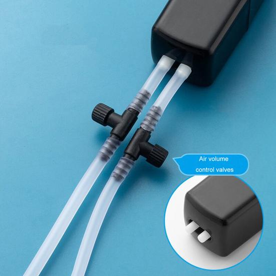 1 Set Oxygen Pump Dual Tube Design Mini Aquarium Air Pump Kit Ultra-Quiet USB Charging Pump for Fish Tank