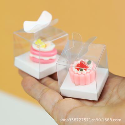 Gutaussehende Simulation Mini Transparente Kuchen-Dessertbox 1:12 Puppenhaus Szene Kleine Accessoires Spielhaus Kleine Spielsachen