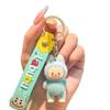 Cartoon Flocking Key Chain Cute Doll Key Pendant Schoolbag Small Gift
