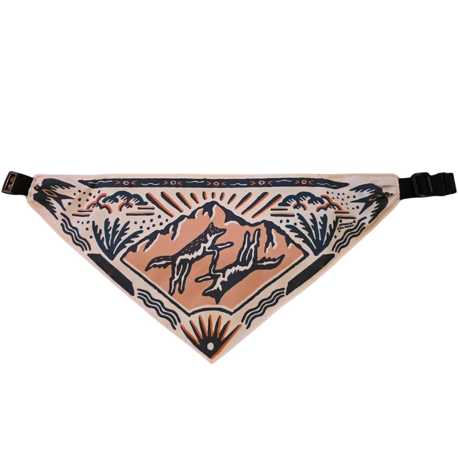 2-in-1 Wende-Hundehalstuch und Napf für Spaziergänge im Freien und Reisen One Size beige