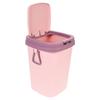1pc Push-Button Flip Top Trash Can 5L Pink Square Plastic Garbage Bin For Kitchen Bathroom Living Room Odor-Proof Silent