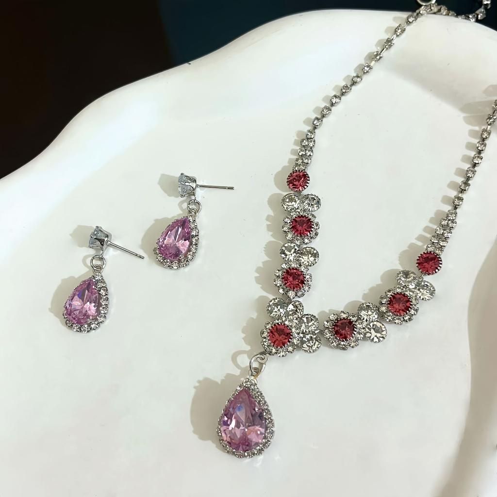 Wedding Women'S Necklace Earrings Set, Bridal Wedding Dress Necklace, Dinner Party Accessories