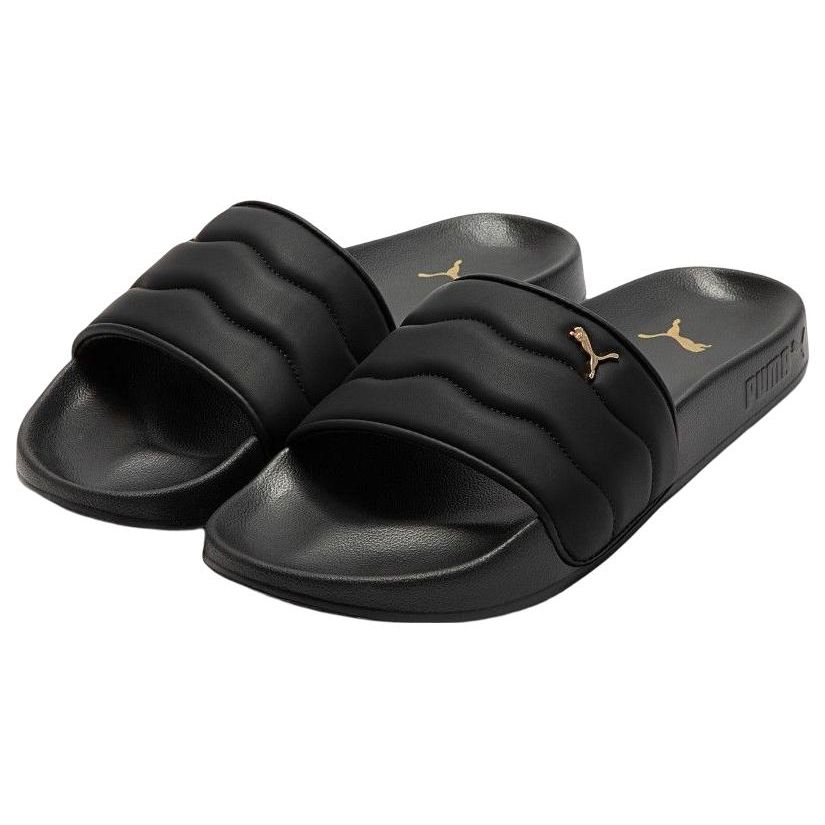 Puma Leadcat 2.0 Puffy Slide Black Women Sneakers Metallic-Gold 389557-01