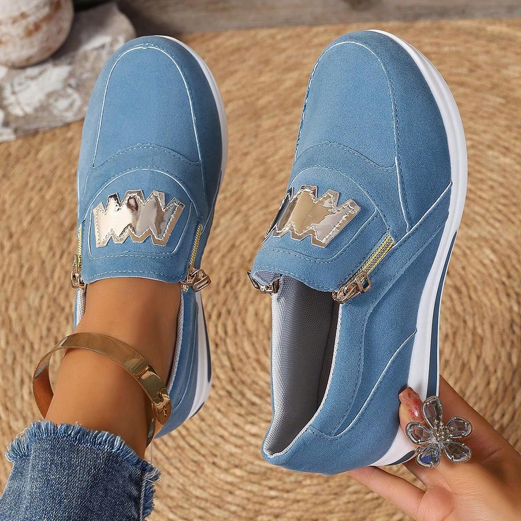 Fashion Women Autumn Sneakers Casual Zipper Platform Women Vulcanized Shoes Anti-slip Comfortable Sneakers Women Zapatillas De Mujer