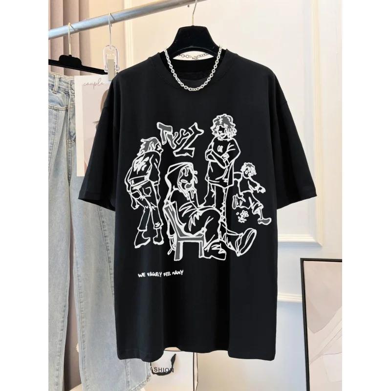 

2024 Hip Hop Men s Short Sleeve T Shirt High Quality Print T Shirt Women Luxury Fashion Street Tees Tops Free shipping 4XL