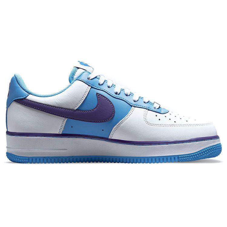 NBA x Nike Air Force 1 07 LV8 75 Aniversario - Lakers Zapatillas para Hombre Blanco Costa Campo-Púrpura DC8874-101