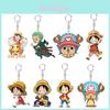 Alta Qualidade One Piece Filme Red Luffy Zoro Chaveiro Pingente de Bolsa Acrílico Dupla Face Brinquedo Figura Presente