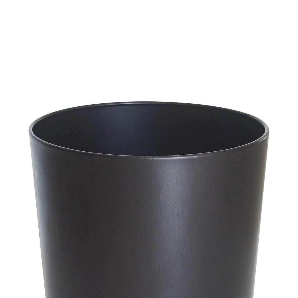 Bronze Metal Bathroom Wastebasket Decorative Trash Container Sleek Design Durable Open Top Indoor Use Household Bin