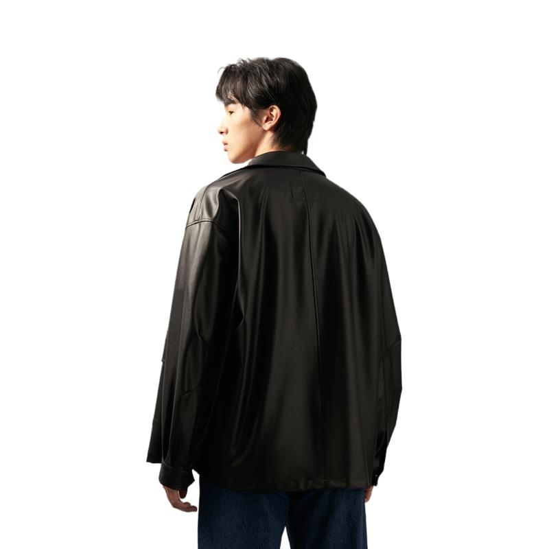Calvin Klein Early Spring Casual Commuter Oversized Pocket Lapel Jacket Men Jacket Space-Black J400485
