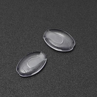 25 Paare/satz Plug-In Brillen Nasenpads Transparente PVC Anti Slip Nasenpads Flache Ovale Brillen Halterung Brillen Zubehör