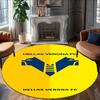 1pc Football Team (69) Print Round Carpet Chair Round Carpet Suitable for Bedroom Living Room Home Decorative Carpet
