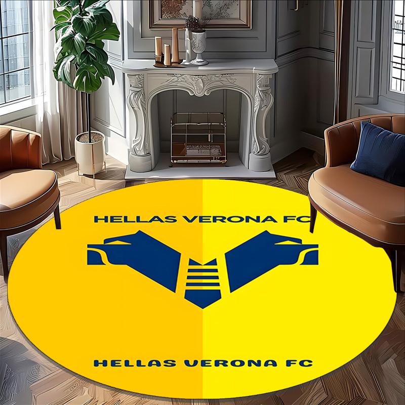 1pc Football Team (69) Print Round Carpet Chair Round Carpet Suitable for Bedroom Living Room Home Decorative Carpet