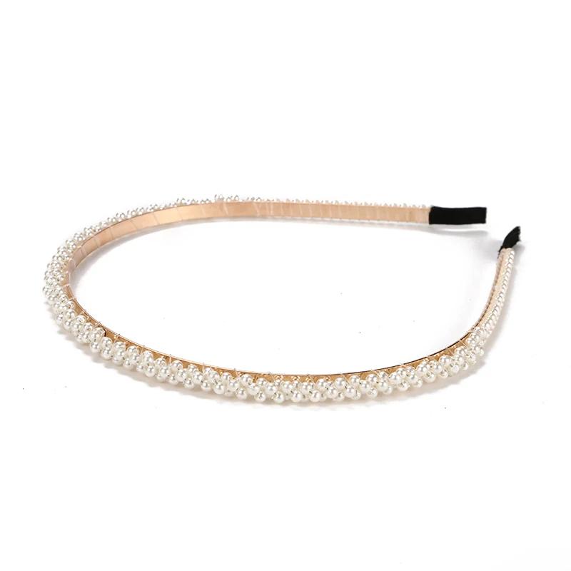 Neues Perlen-Haarband Damenmode Einfaches Rutschfestes Stirnband Elastisches Make-up Waschgesicht Reif Haarband Mädchen Haarschmuck
