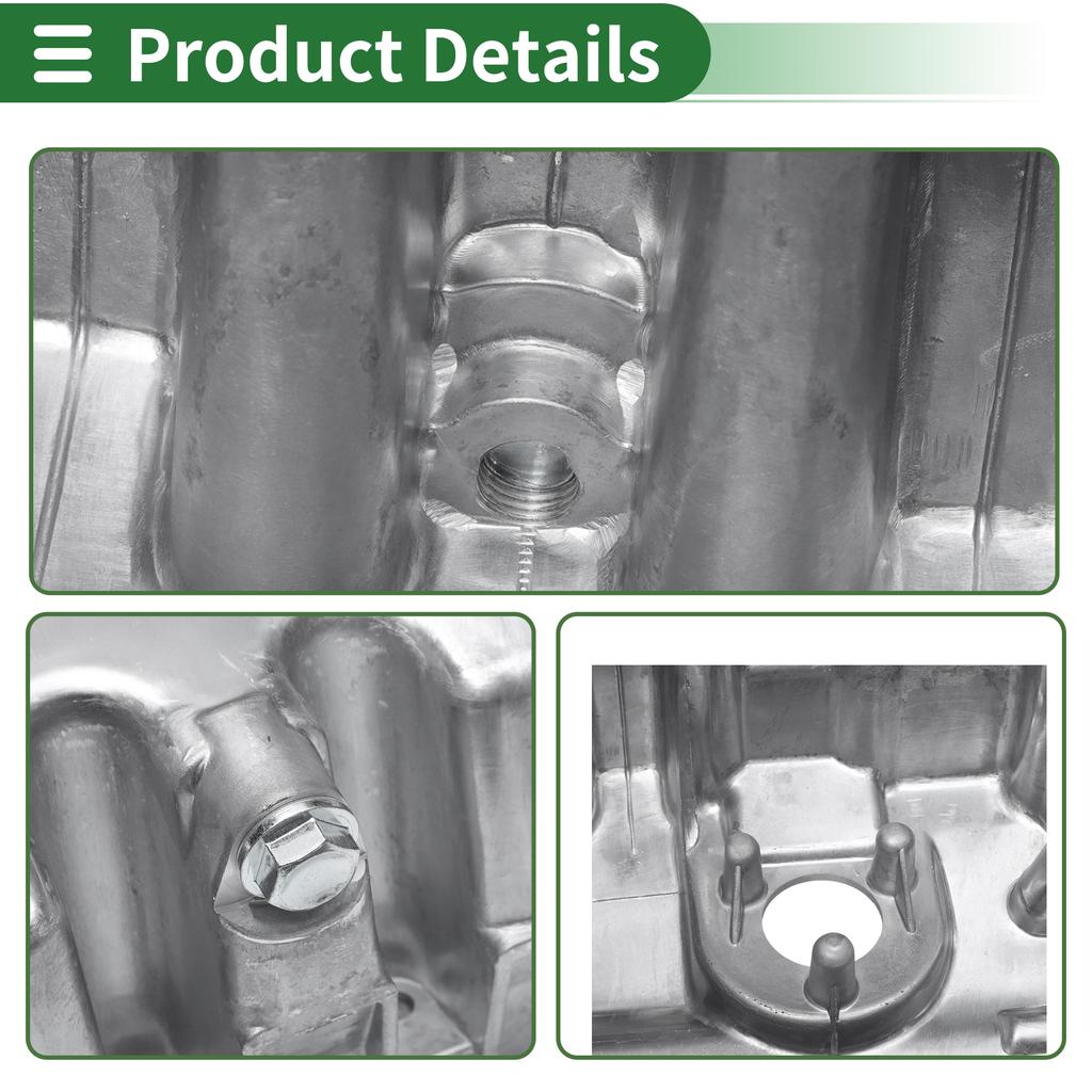 UXCELL 1 Pc No.03G103603H Engine Oil Pan for Volkswagen Tiguan Aluminum Silver Tone