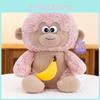 Banana Colorful Monkey Plush Toy Collection In Pink And Brown For Gifts Birthday