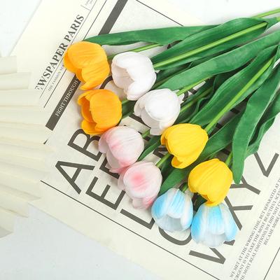 Tulip Simulation Flower Feel Moisturizing Living Room Home Decoration Flower Arrangement Wedding Photography Props Bouquet