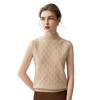 Pure Cashmere Slim-Fit Twelve-Stitch High Collar Knitted Vest