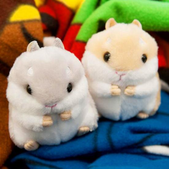 Cute Hamster Pendant Plush Clasp Key Key Chain Ring Keyring Handbag Car Decor